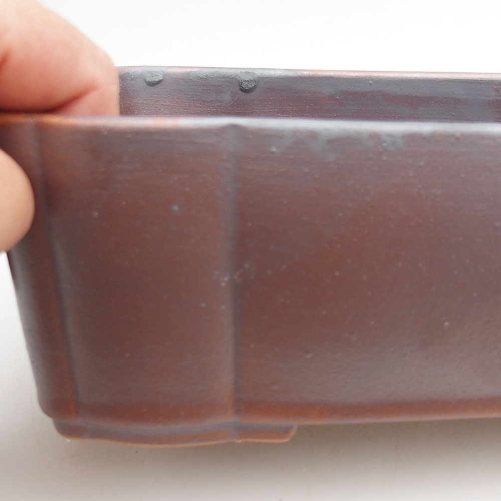 Ciotola bonsai in ceramica 20 x 17 x 7 cm, colore metallo