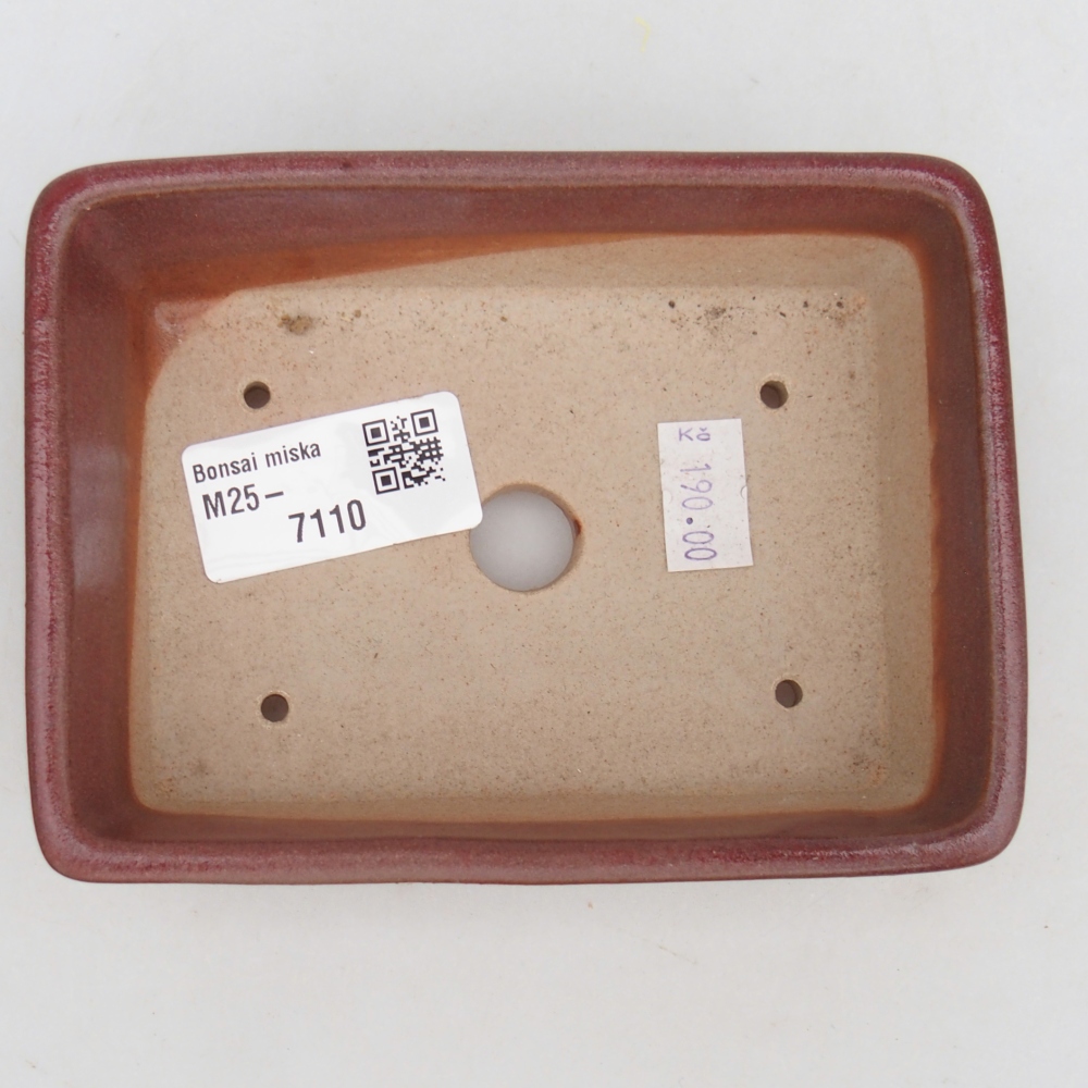 Ciotola bonsai in ceramica 26 x 26 x 8 cm, colore rosso