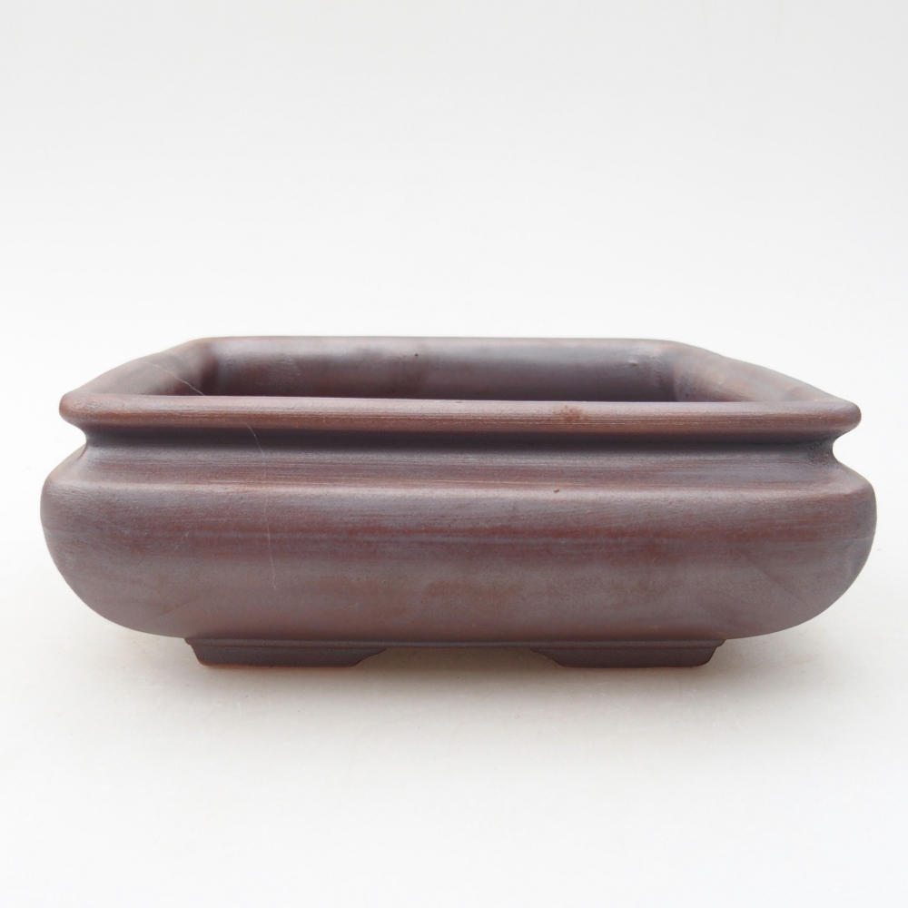Ciotola per bonsai in ceramica 15,5 x 15,5 x 6 cm, colore metallo