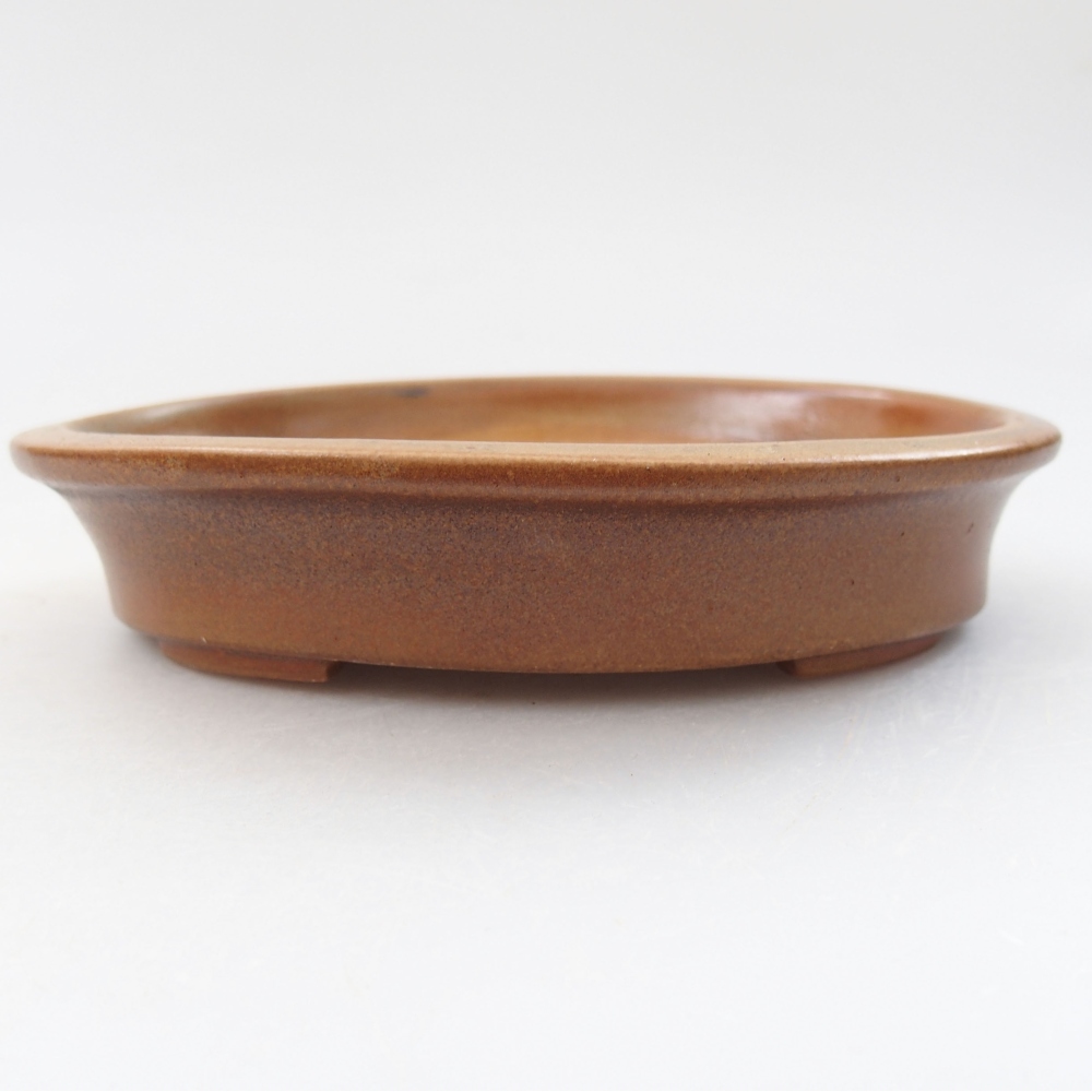 Ciotola per bonsai in ceramica 13 x 11 x 3 cm, marrone