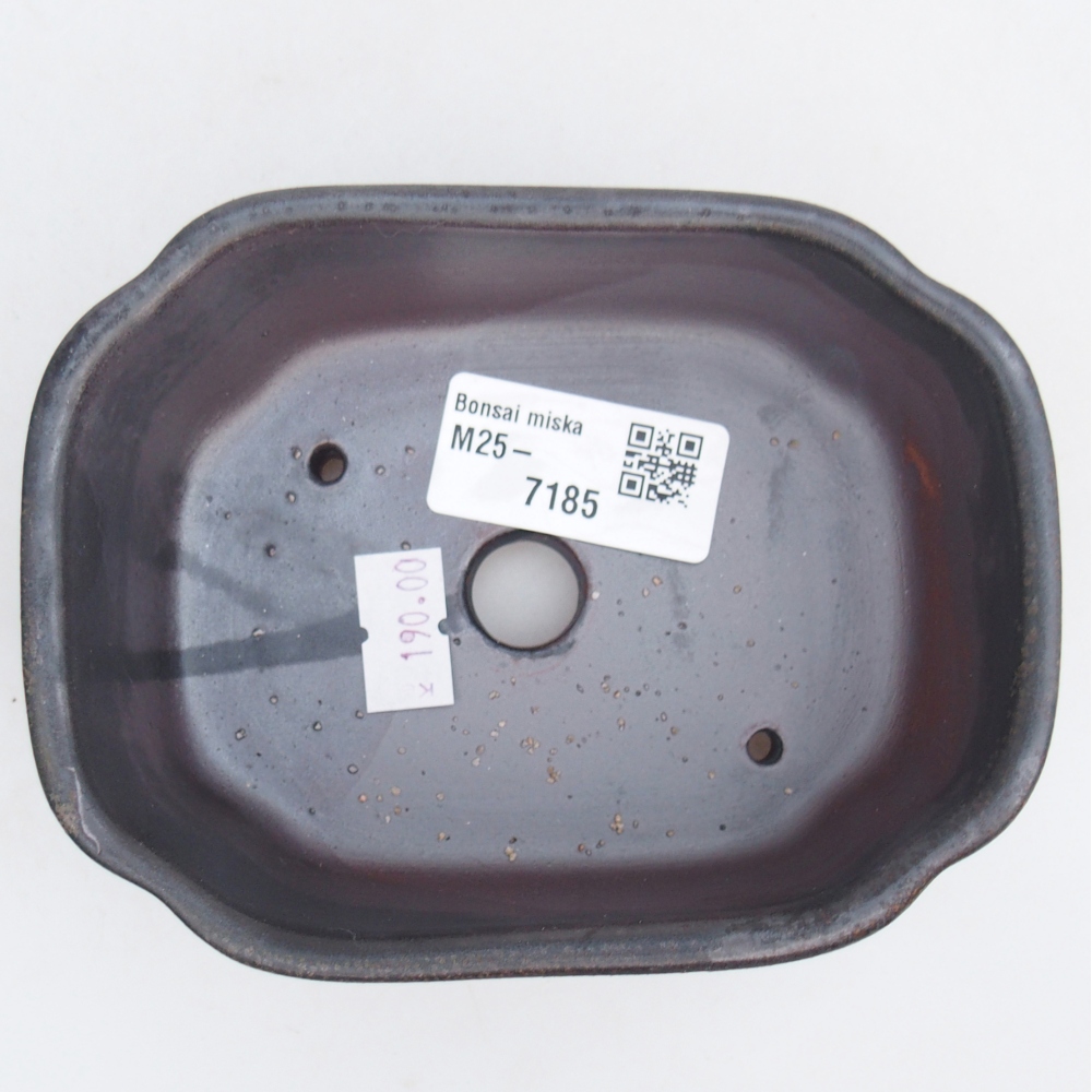 Ciotola bonsai in ceramica 26 x 26 x 8 cm, colore rosso