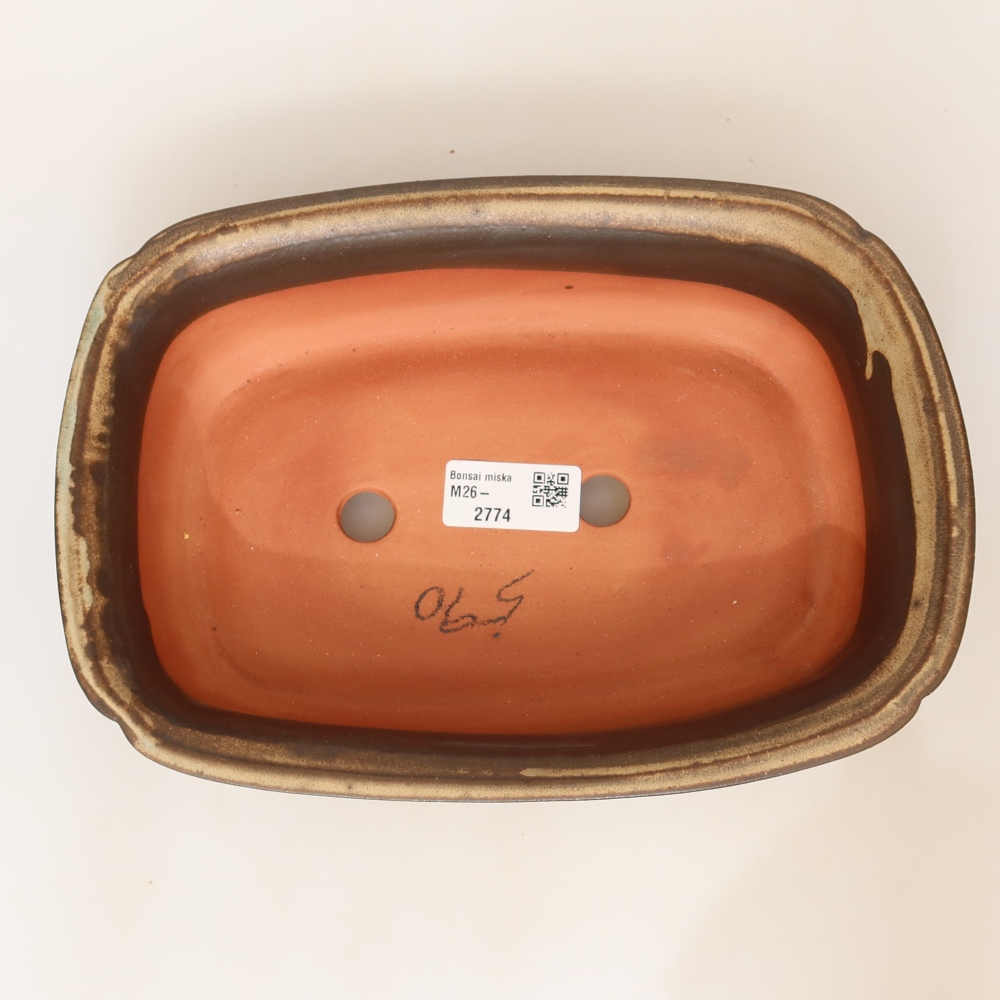 Ciotola in ceramica  24 x 17 x 6 cm, colore marrone