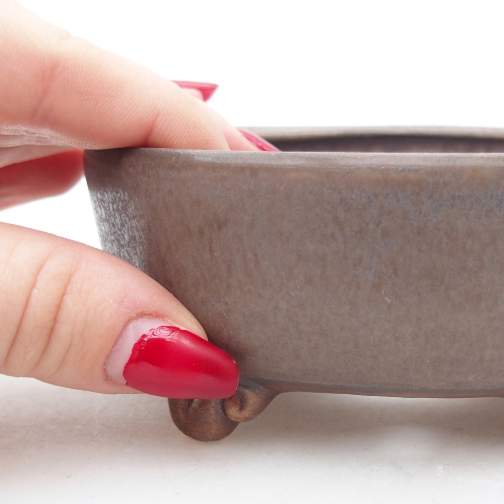 Ciotola bonsai in ceramica 11 x 11 x 4,5 cm, colore blu