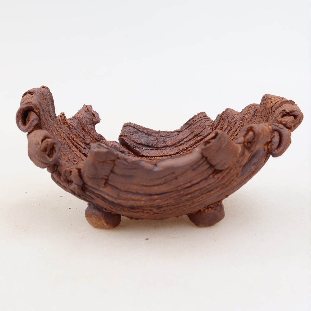 Conchiglia in ceramica  12 x 8,5 x 5,5 cm, colore marrone