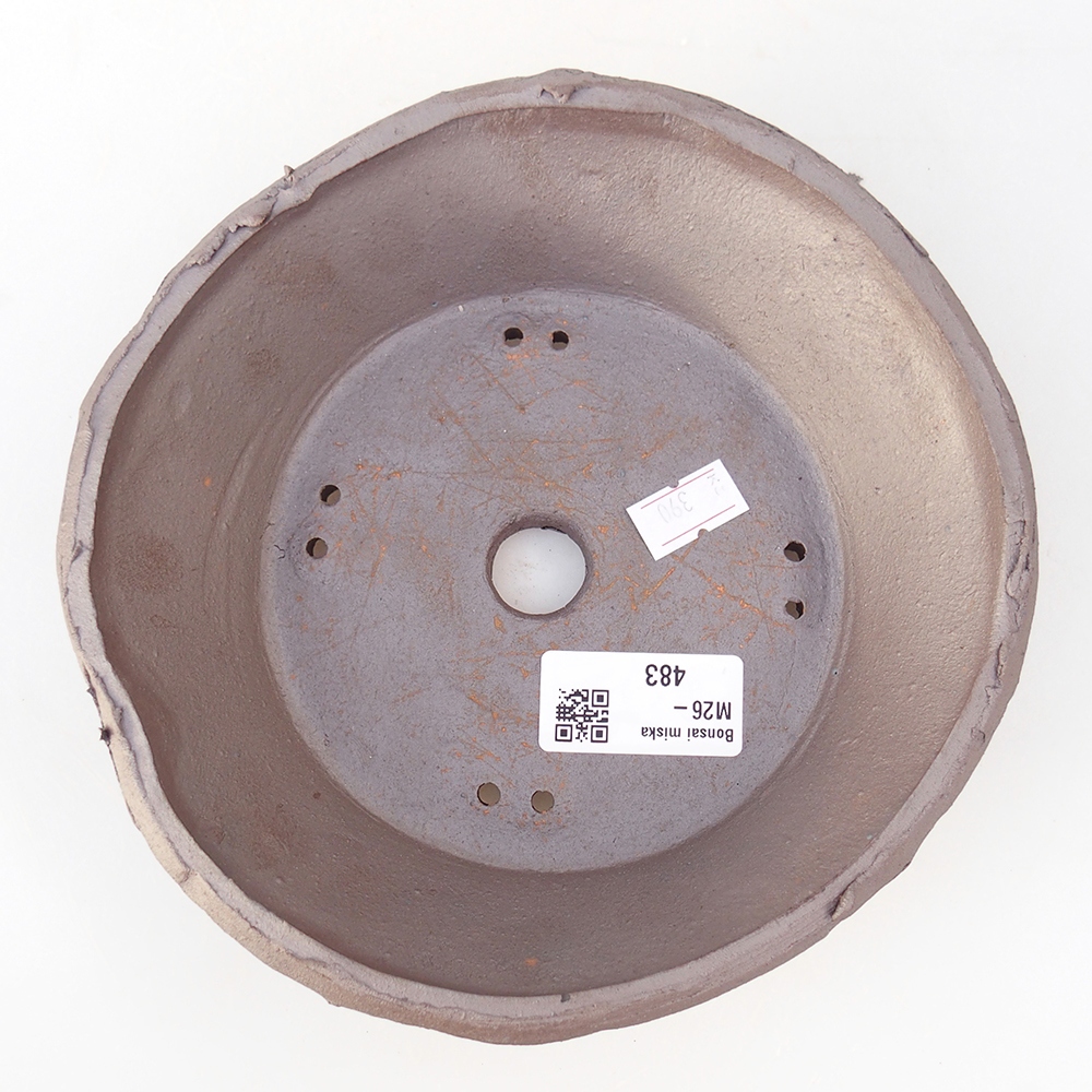 Ciotola bonsai in ceramica 17 x 17 x 5,5 cm, colore metallo