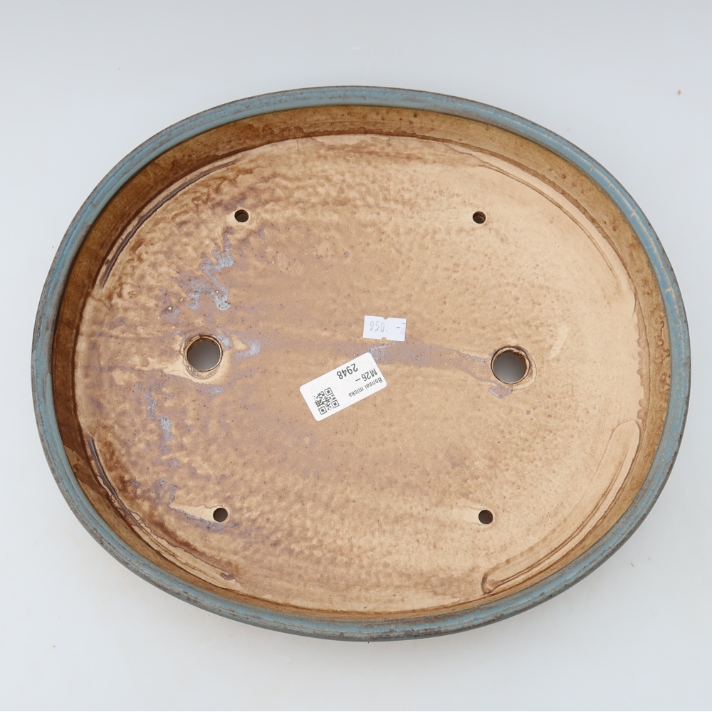 Vaso in ceramica per bonsai 31 x 27 x 4,5 cm, colore blu