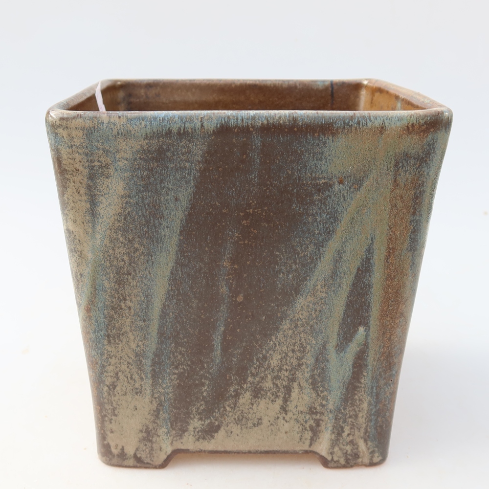 Vaso da bonsai in ceramica 13 x 13 x 14 cm, colore marrone