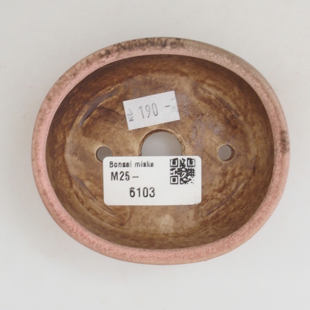 Ciotola per bonsai in ceramica 10 x 8,5 x 4 cm, marrone