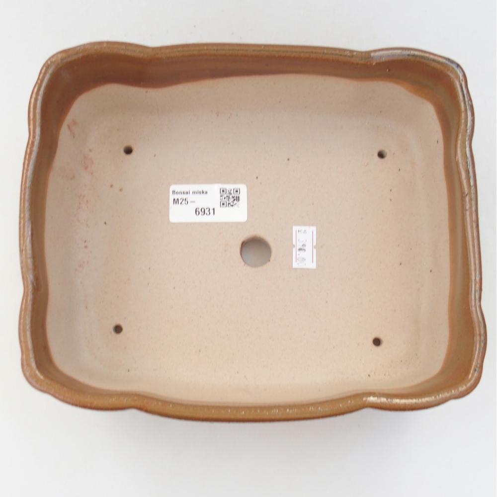 Ciotola bonsai in ceramica 26 x 26 x 8 cm, colore rosso