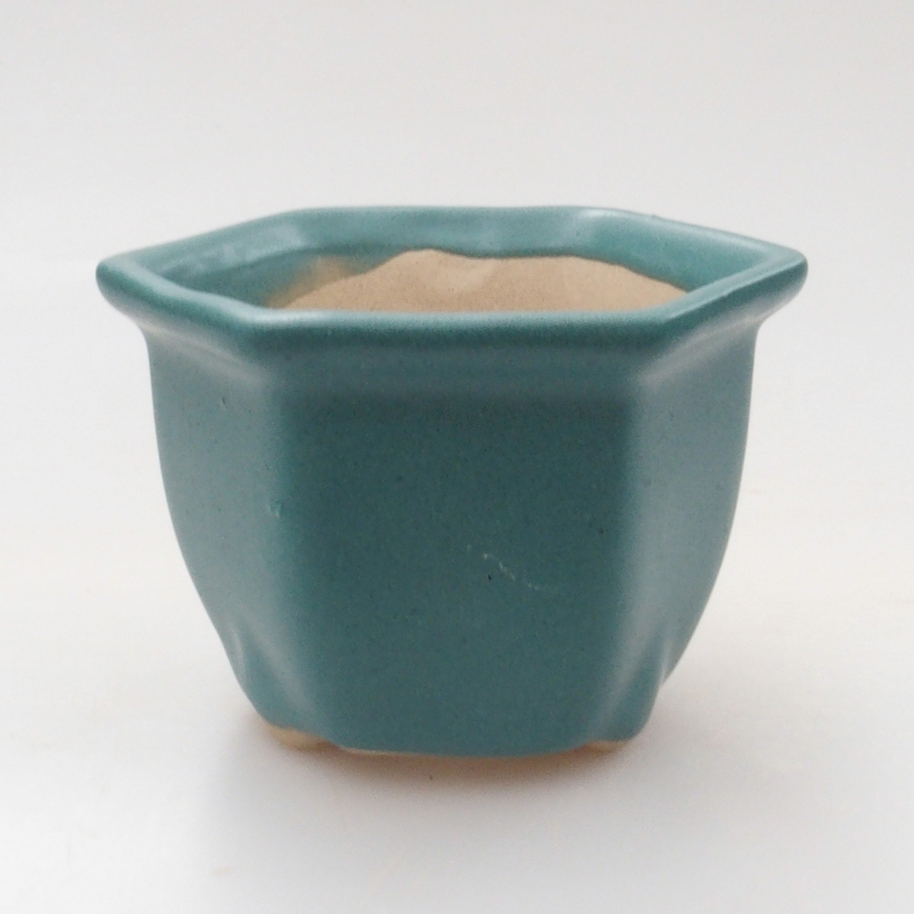 Ciotola bonsai in ceramica 6,5 x 5,5 x 4 cm, colore blu