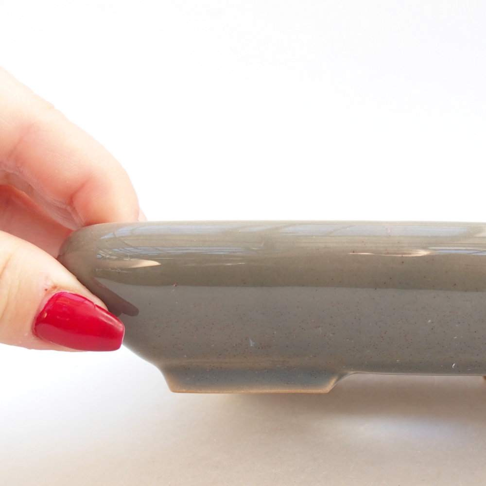 Ciotola bonsai in ceramica 26 x 26 x 8 cm, colore rosso