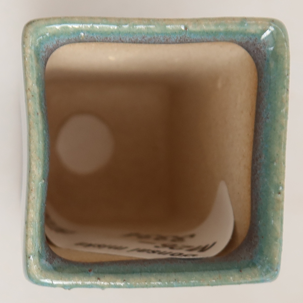 Vaso in ceramica per bonsai 3 x 3 x 5,5 cm, colore grigio
