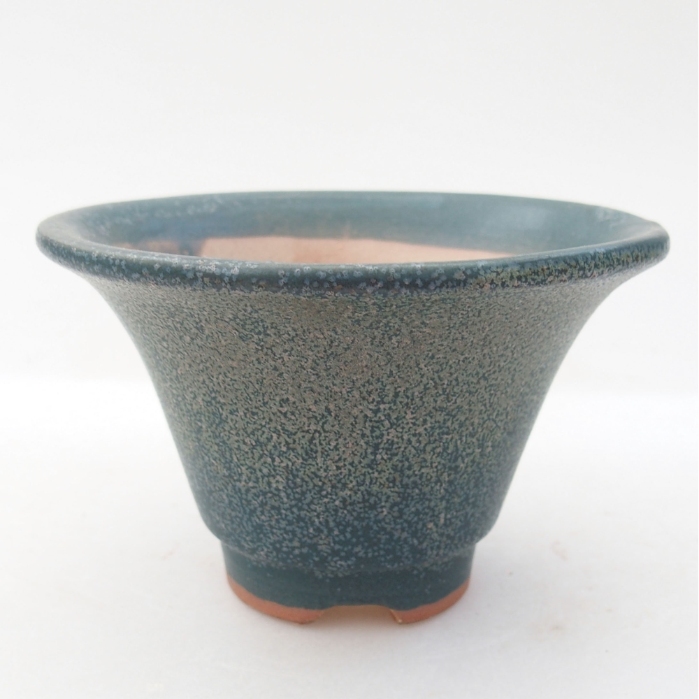 Ciotola bonsai in ceramica 10,5 x 10,5 x 6,5 cm, colore blu