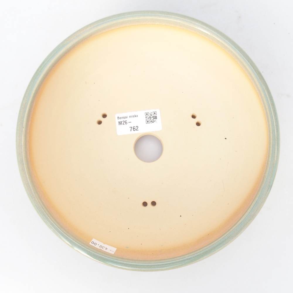 Ciotola per bonsai in ceramica 20 x 20 x 6 cm, verde