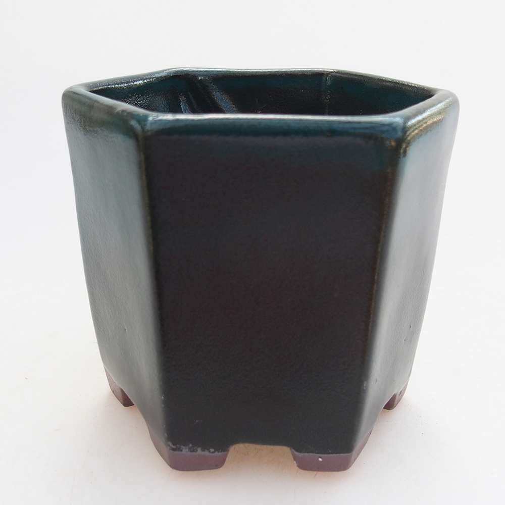 Ciotola per bonsai in ceramica 9 x 9 x 8 cm, verde