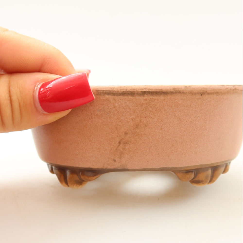Ciotola bonsai in ceramica 9,5 x 8 x 4 cm, rosa