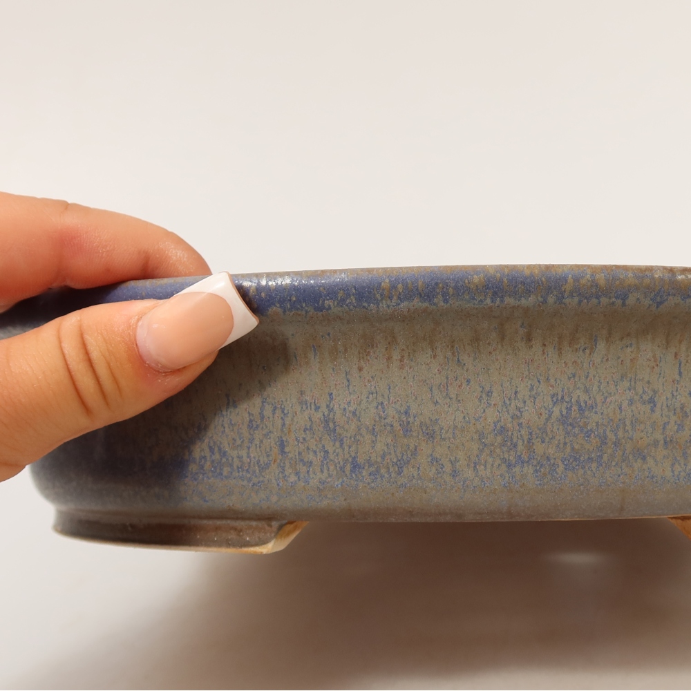 Ciotola bonsai in ceramica 24 x 21 x 5 cm, colore blu