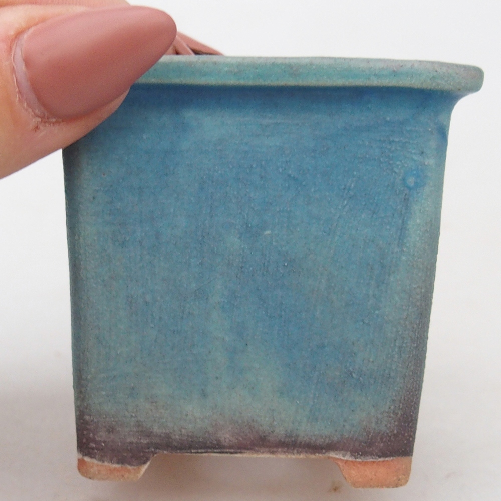 Ciotola bonsai in ceramica 5,5 x 5,5 x 5,5 cm, colore blu