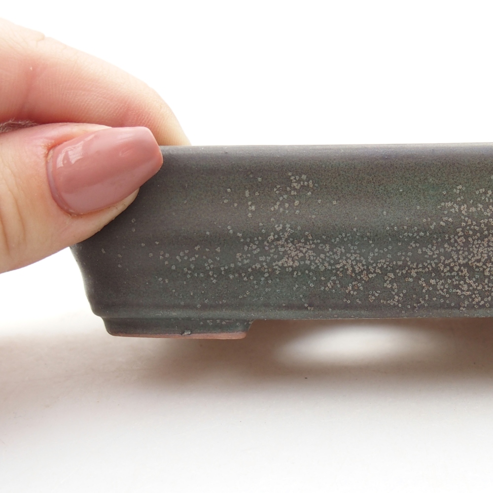 Ciotola bonsai in ceramica 11 x 8 x 3 cm, grigio