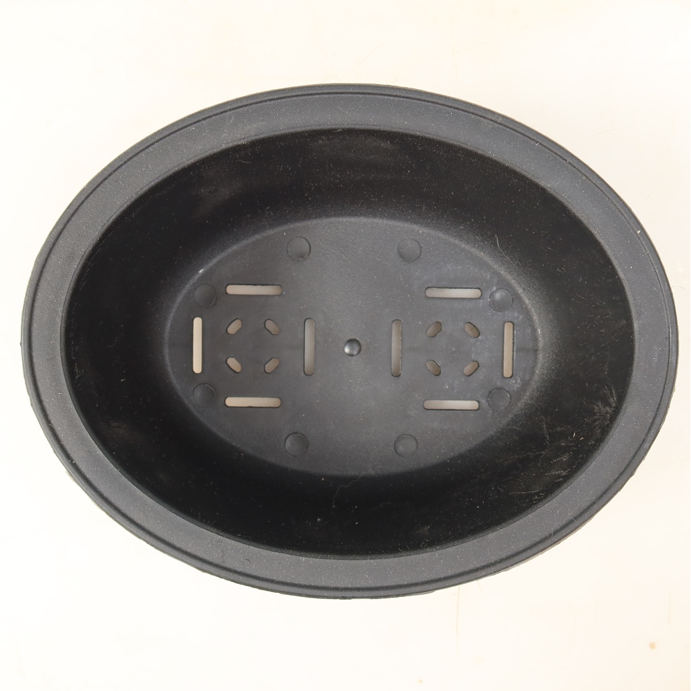 Vaso per bonsai in plastica MP-27 nero - 18,5 x 14,5 x 7 cm