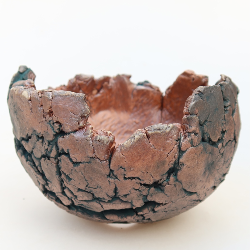 Guscio in ceramica  11 x 10,5 x 8 cm, colore verde