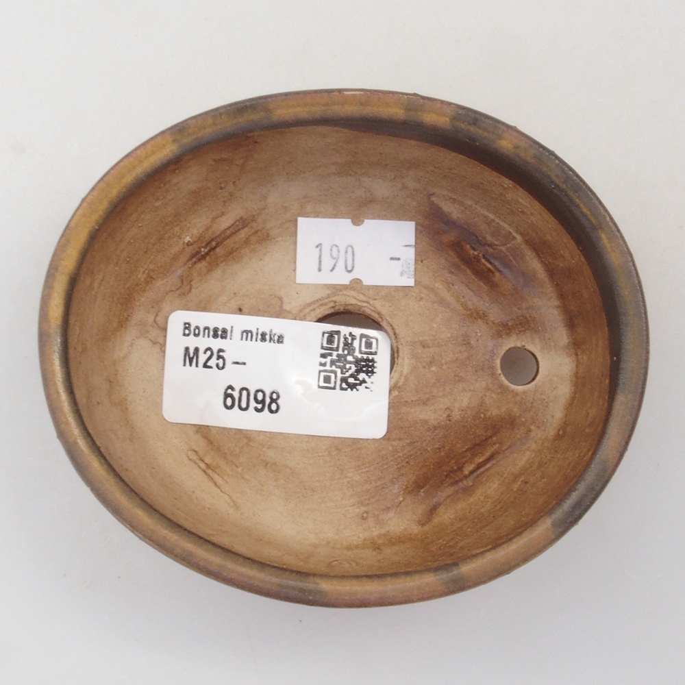 Ciotola per bonsai in ceramica 10 x 8,5 x 4 cm, marrone