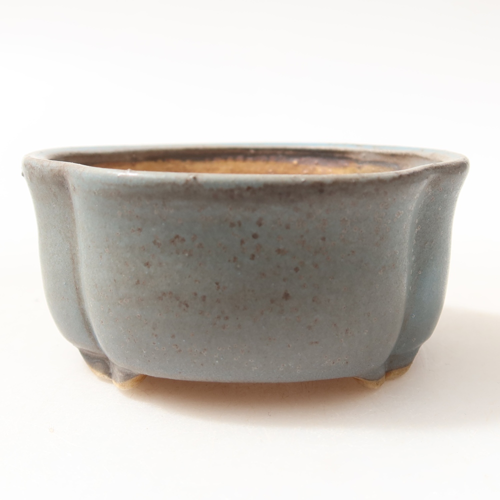 Vaso in ceramica per bonsai 8 x 7,5 x 3,5 cm, colore blu