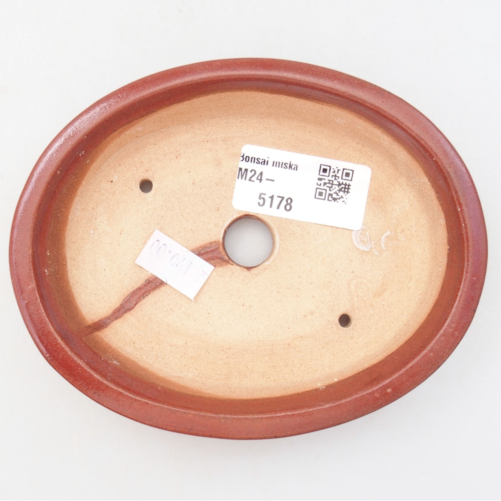 Ciotola bonsai in ceramica 13 x 11 x 3 cm, bordeaux