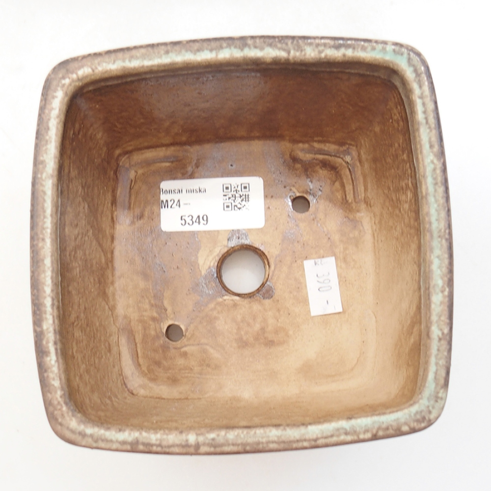 Ciotola bonsai in ceramica 13 x 13 x 8 cm, verde