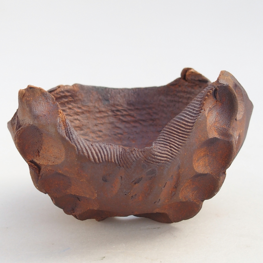 Conchiglia in ceramica 11 x 10 x 6,5 cm , colore marrone