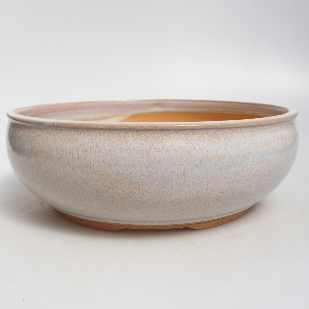 Ciotola bonsai in ceramica 22,5 x 22,5 x 7,5 cm, colore beige