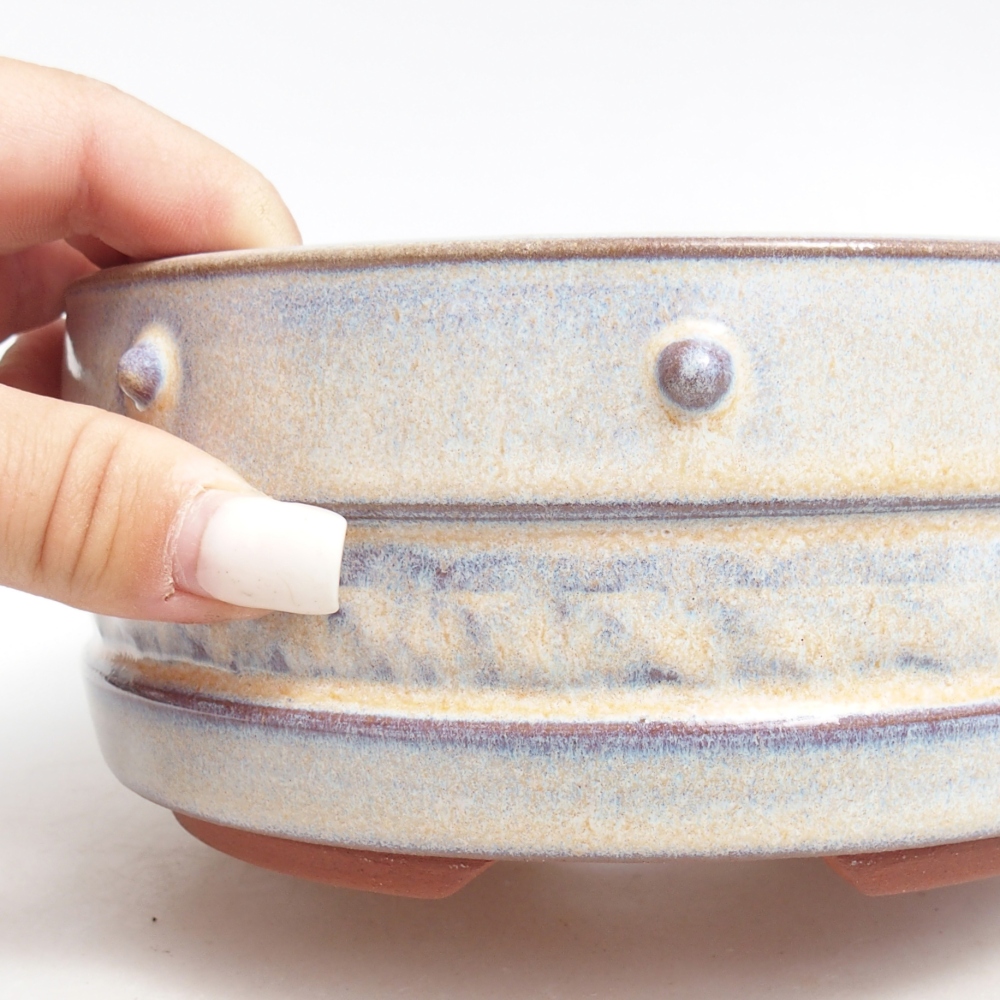 Ciotola bonsai in ceramica 16 x 16 x 7 cm, colore blu