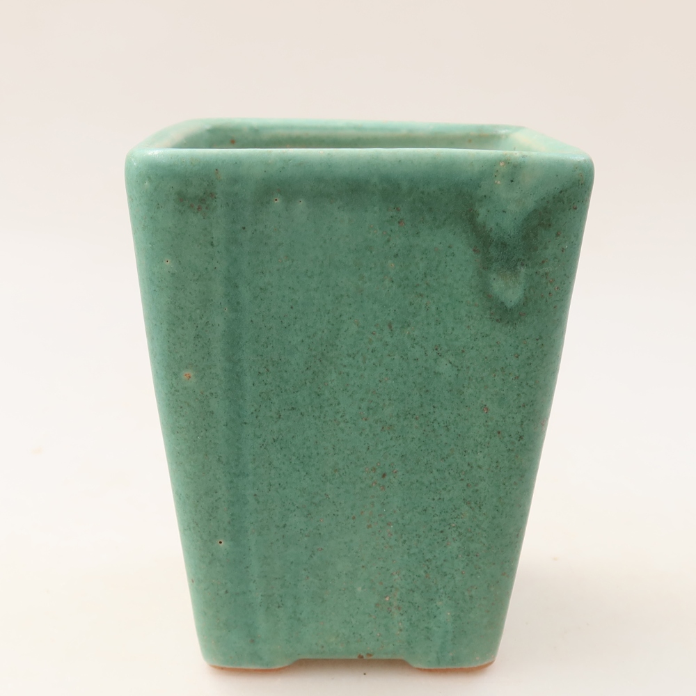 Ciotola per bonsai in ceramica 8,5 x 8,5 x 11 cm, verde