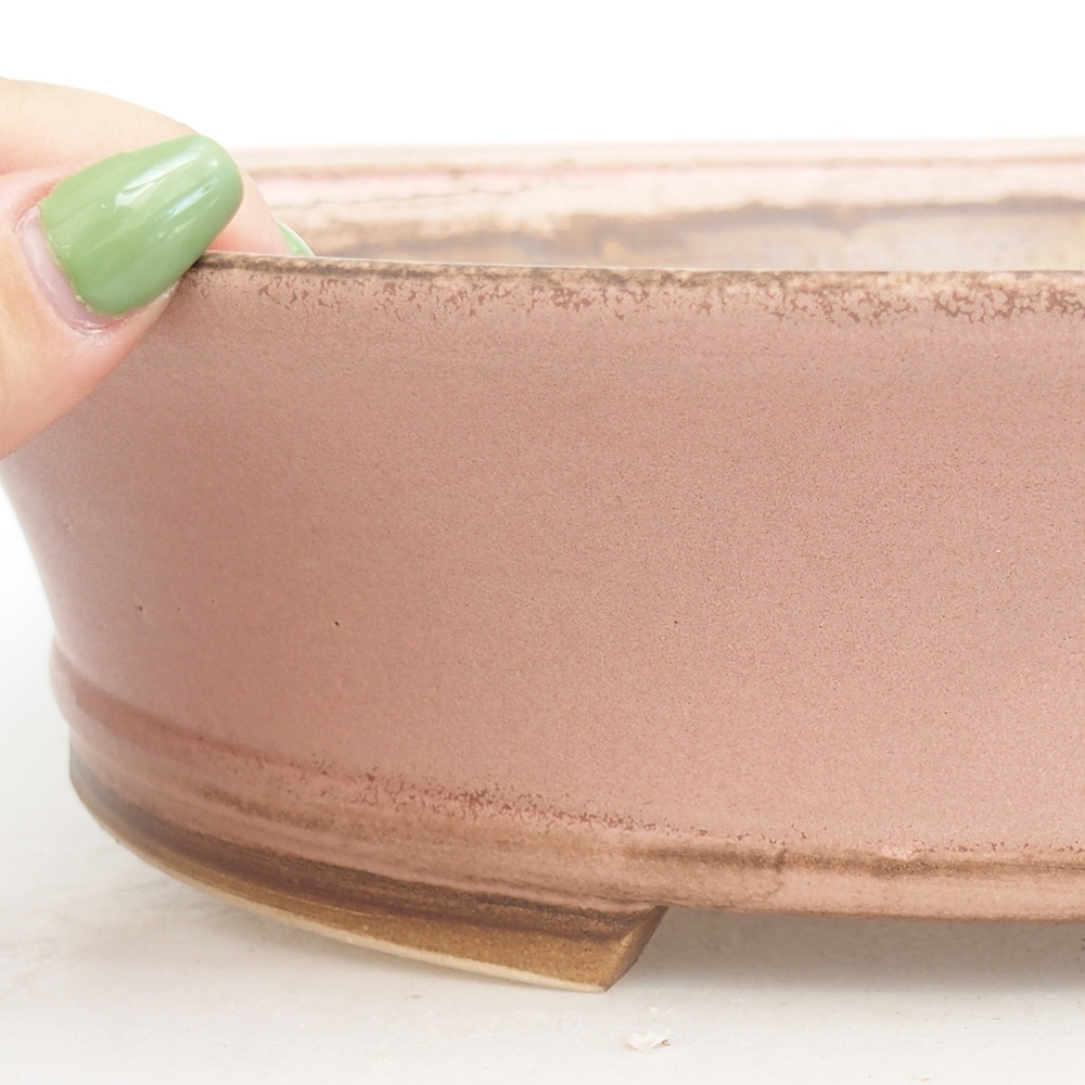 Ciotola bonsai in ceramica 32,5 x 28 x 7,5 cm, rosa