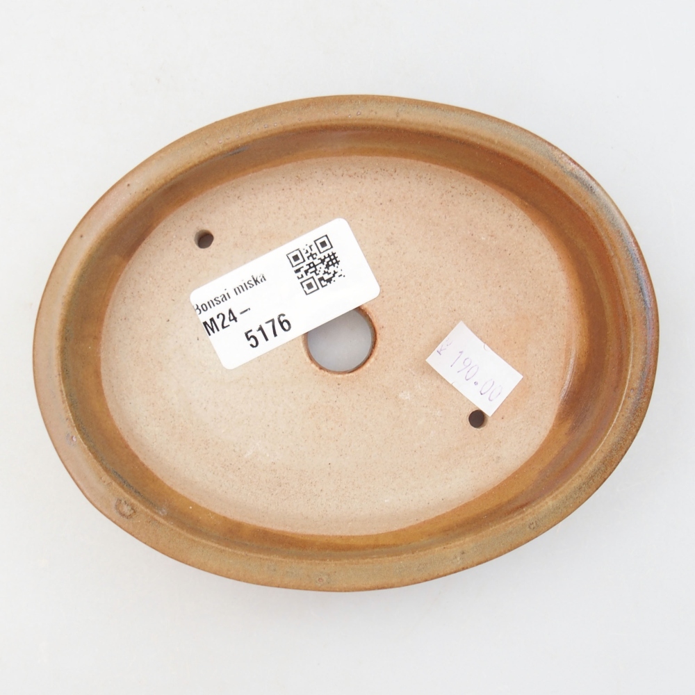 Ciotola per bonsai in ceramica 13 x 11 x 3 cm, marrone