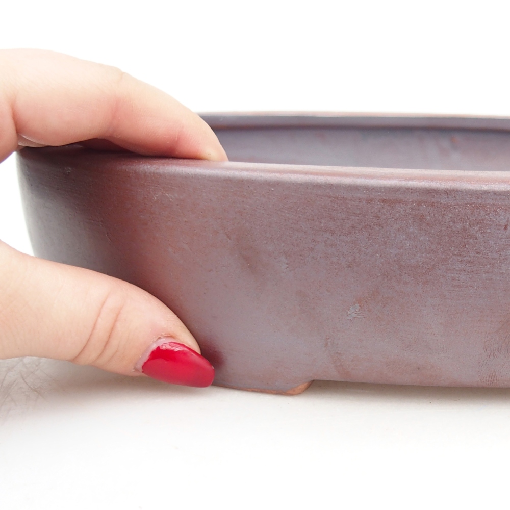 Ciotola bonsai in ceramica 27 x 21 x 5 cm, colore metallo