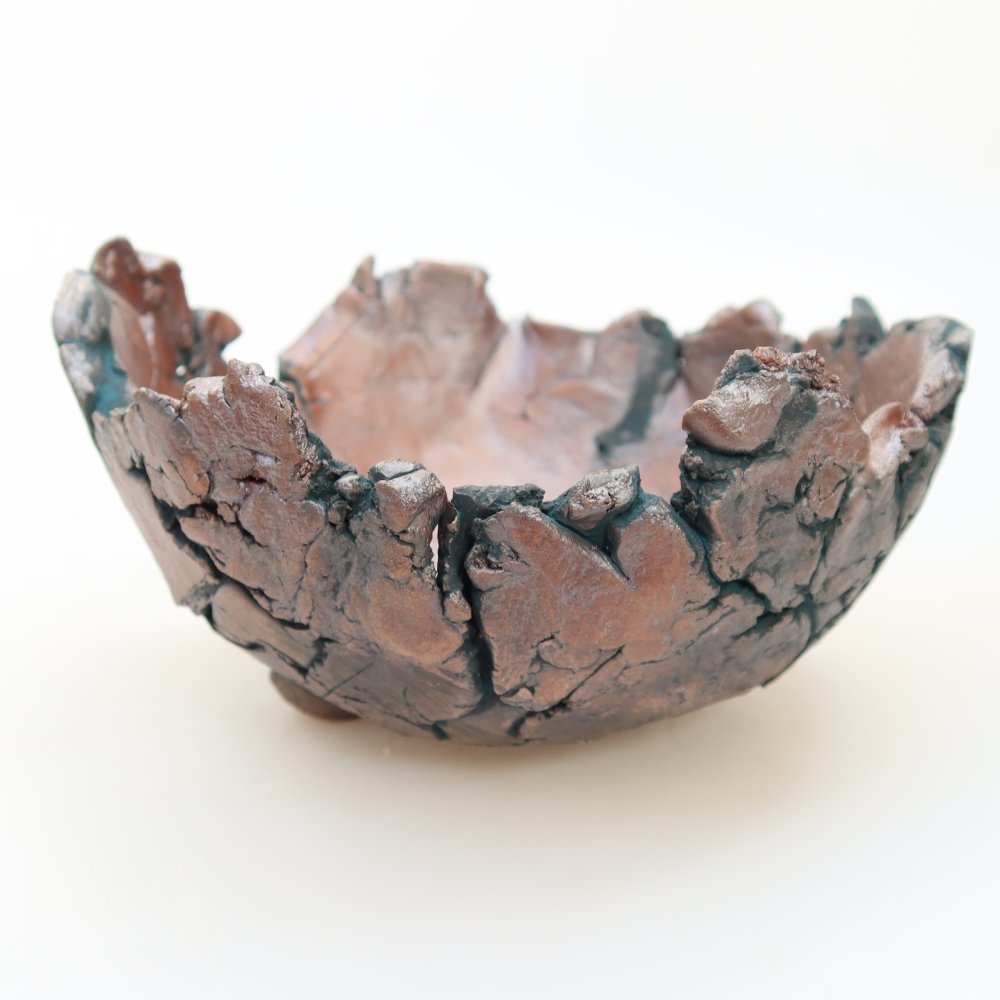 Conchiglia in ceramica 14 x 13 x 7 cm, colore verde