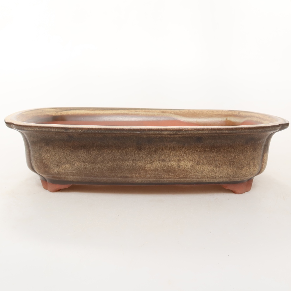 Ciotola in ceramica  24,5 x 17,5 x 6 cm, colore marrone