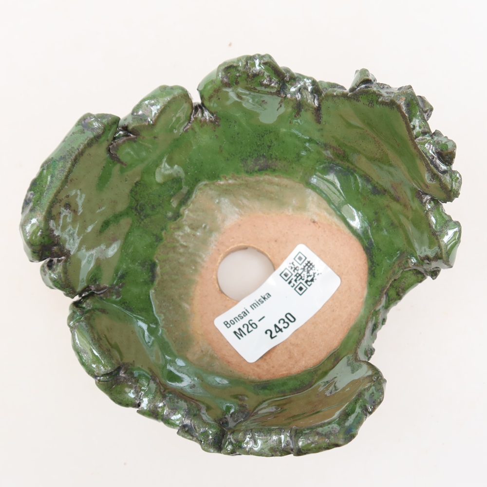 Conchiglia in ceramica  11 x 11 x 7 cm, colore verde