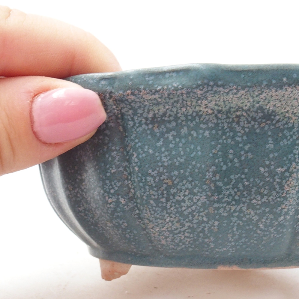 Ciotola bonsai in ceramica 11 x 11 x 5 cm, colore blu