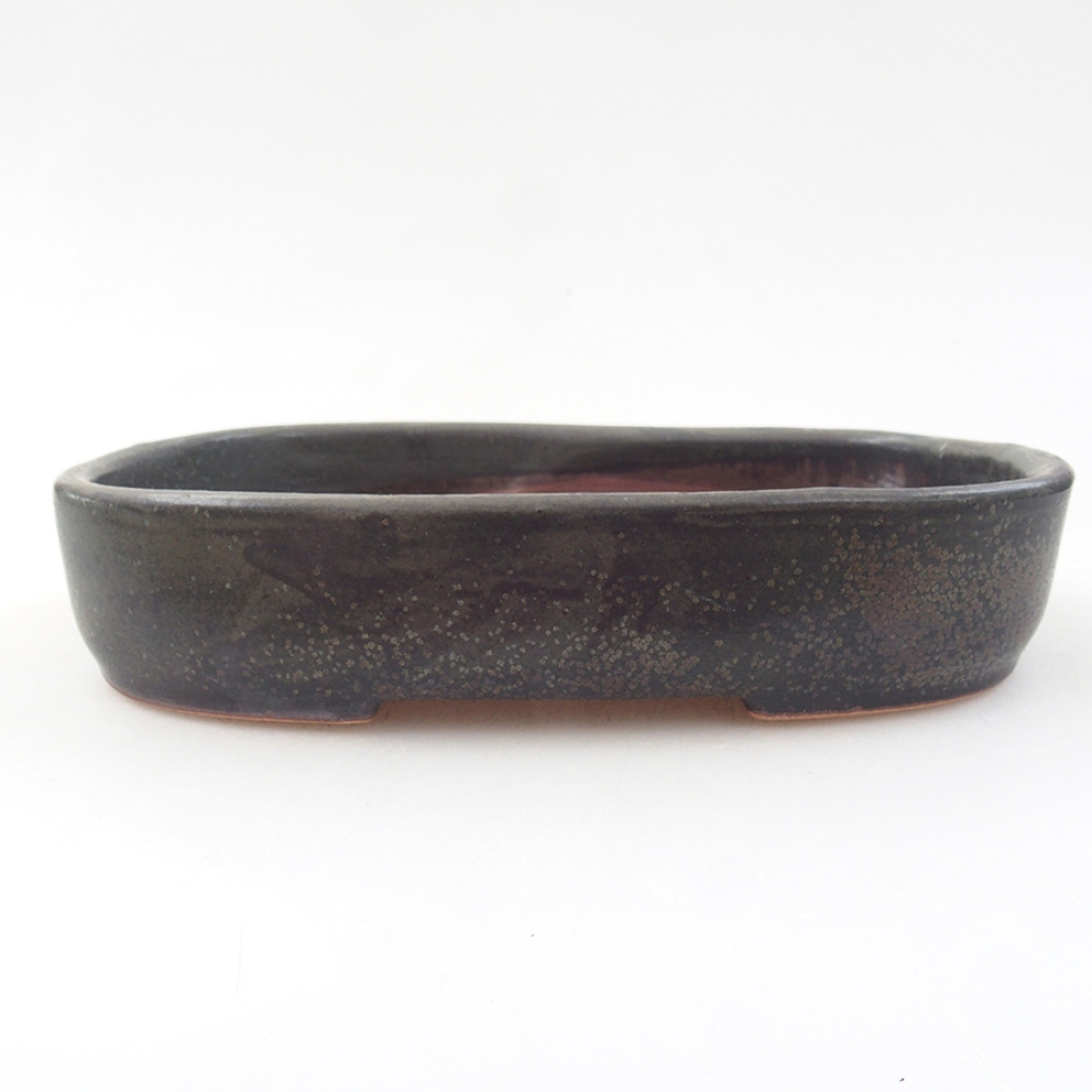 Ciotola bonsai in ceramica 16 x 11 x 3,5 cm, grigio