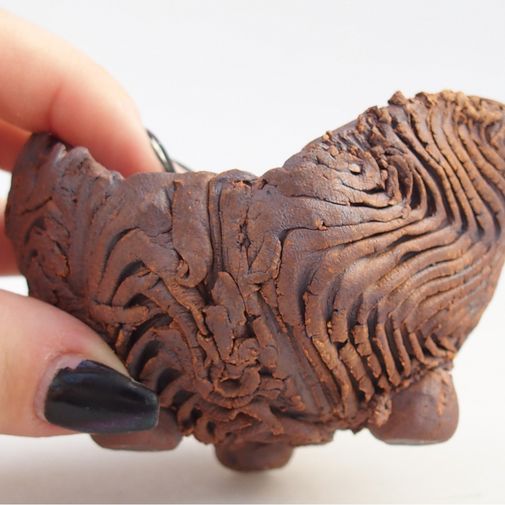 Conchiglia in ceramica 8,5 x 8 x 5,5 cm , colore marrone