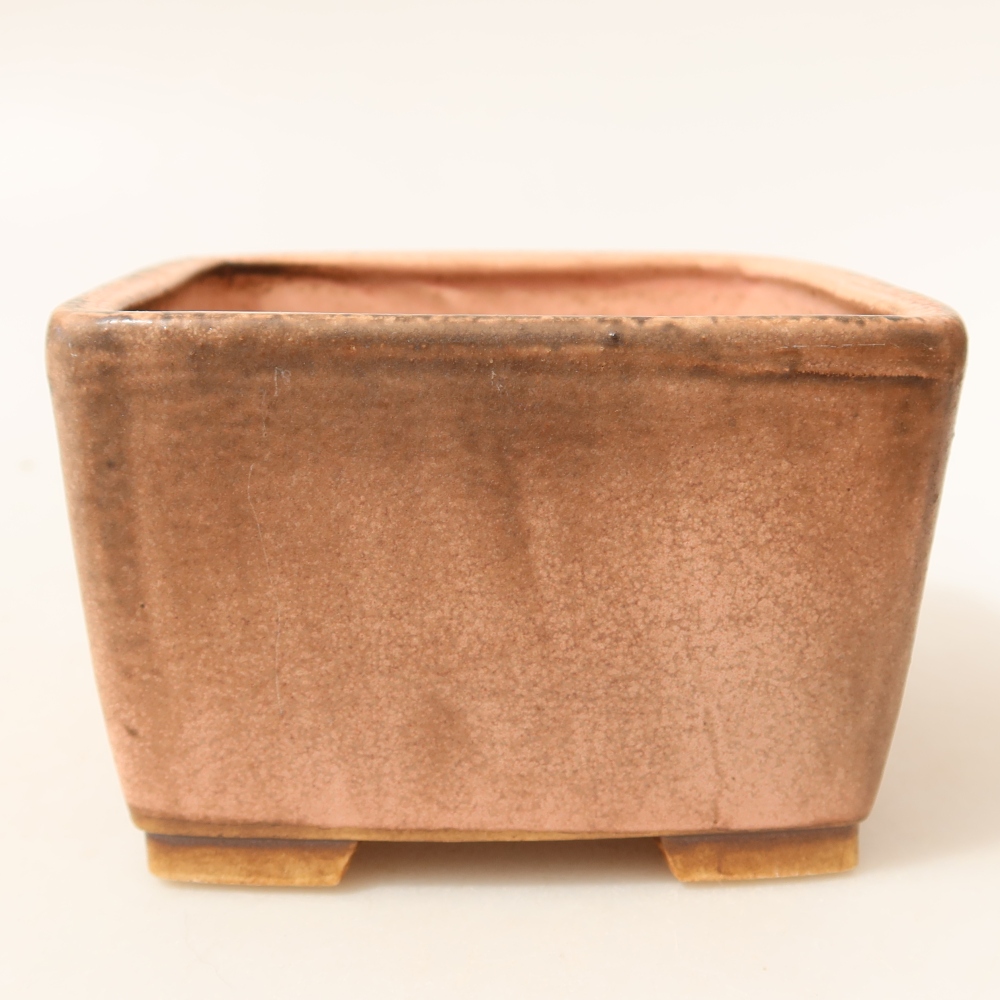Ciotola bonsai in ceramica 10,5 x 10,5 x 7 cm, rosa
