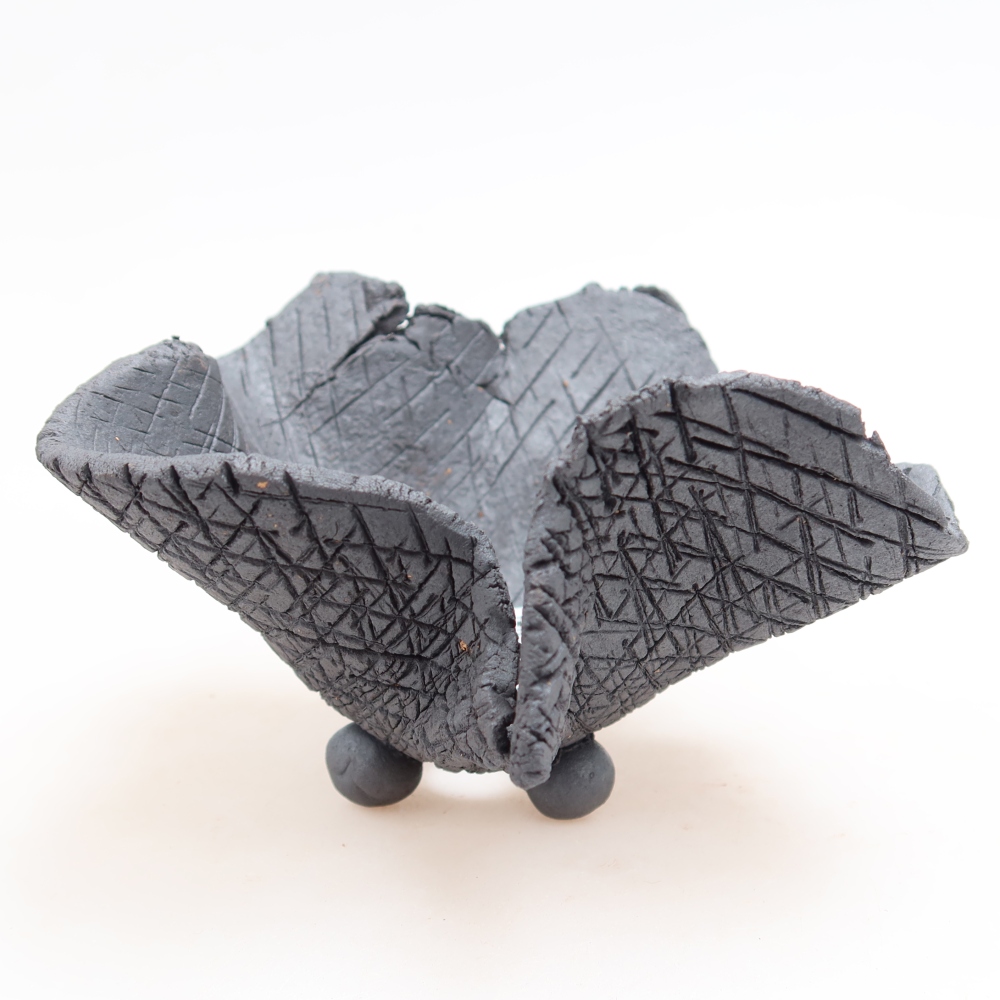 Guscio in ceramica  15 x 14 x 8 cm, colore metallizzato