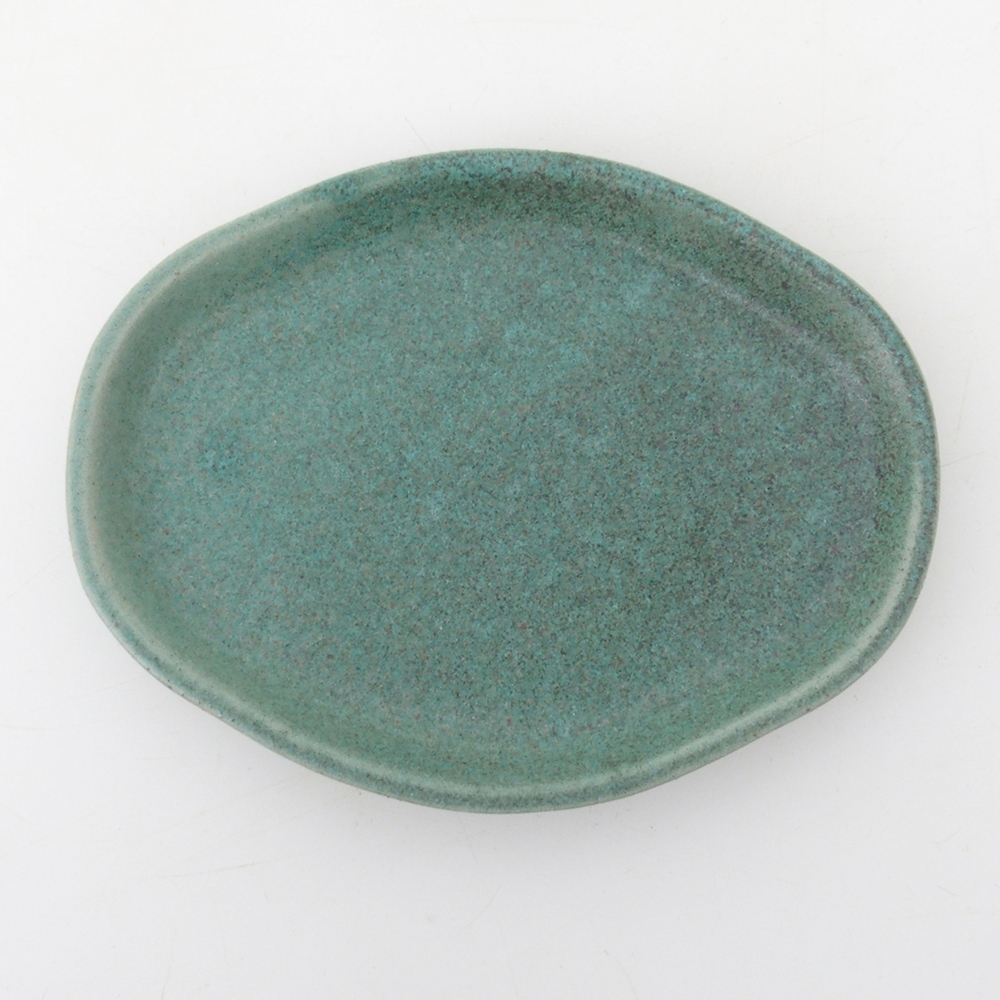 Ciotola bonsai + piattino H05 - 11 x 8 x 4 cm - verde