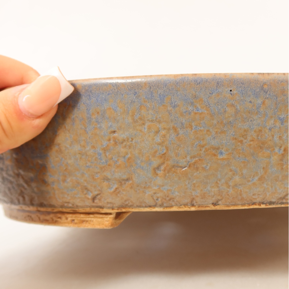 Ciotola bonsai in ceramica 26,5 x 24 x 5,5 cm, colore blu