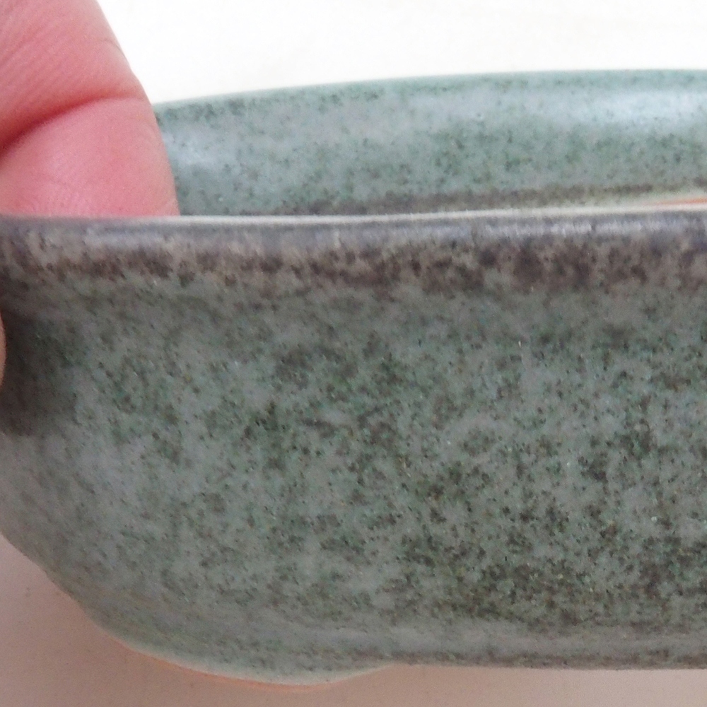 Ciotola per bonsai H04 - 10,5 x 7,5 x 3 cm. - verde