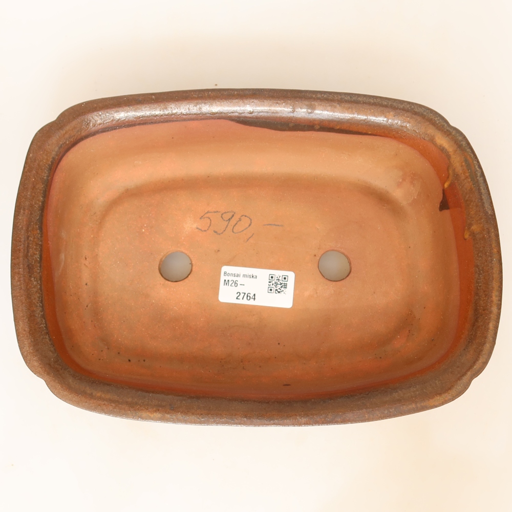 Ciotola in ceramica  24 x 17 x 6 cm, colore marrone