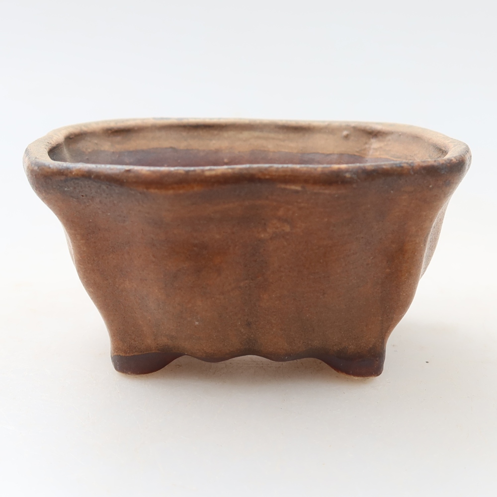 Vaso per bonsai in ceramica 7 x 7 x 3,5 cm, colore rosa