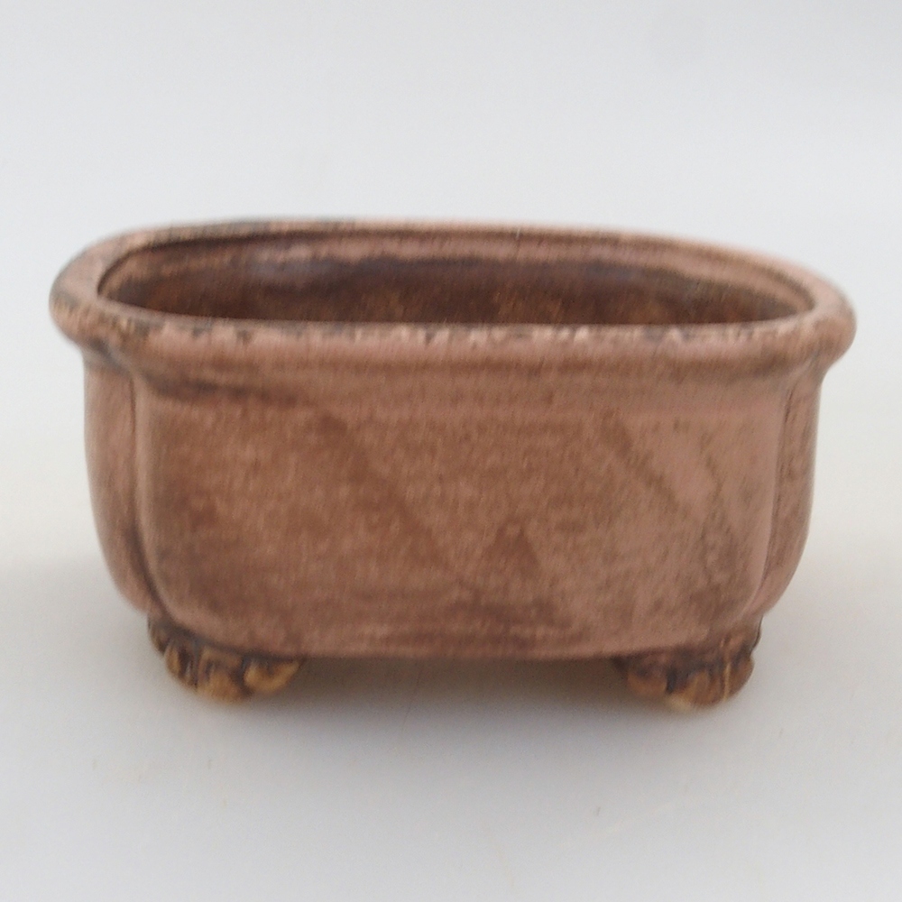 Ciotola per bonsai in ceramica 10 x 8,5 x 4 cm, marrone